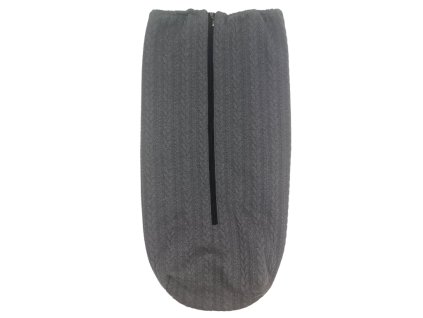 Nicht verrutschende Übergangsdecke mit Zopfmuster – Dunkelgrau (Varianta S postranním zipem)