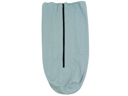 Nicht verrutschende Übergangsdecke mit Zopfmuster – Mint (Varianta S postranním zipem)
