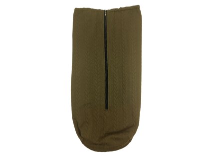 Nicht fallende Übergangsdecke mit Zopfmuster – Khaki-Grün (Varianta S postranním zipem)