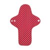 Noční/poporodní látková vložka z biobavlny Maxi - Red Dots 1 ks
