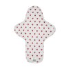 Noční/poporodní látková vložka z biobavlny Maxi - White Hearts 1 ks