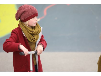 Disana dívčí kabát merino bordo