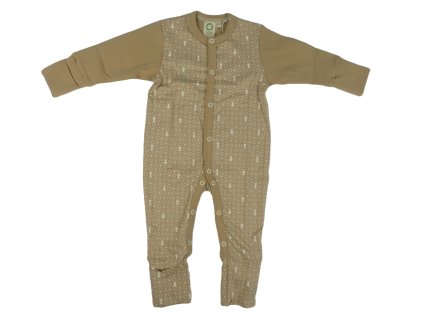 Overal na spaní bez tlapek - Brown/Ecru