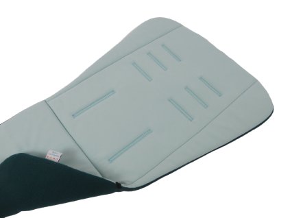 Podložka do kočárku prodloužená z biobavlny - Cloud Mint