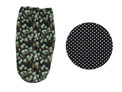 Nepadací deka na zip bavlněná jaro/podzim - Black Dots