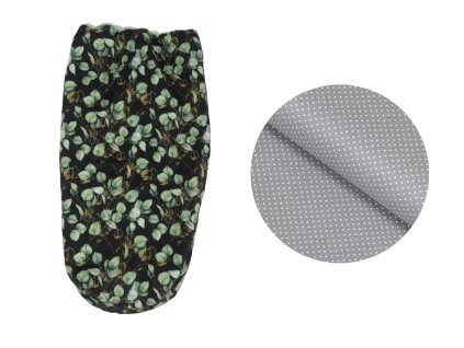 Nepadací deka na zip bavlněná Light Grey Dots