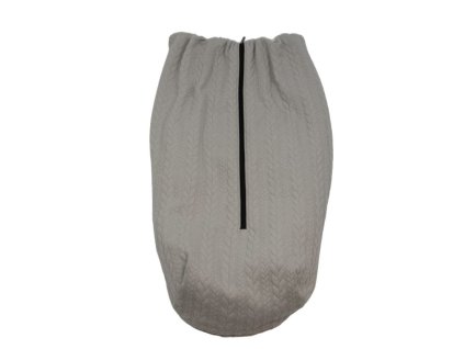 Nepadací deka na zip copánková letní - Taupe