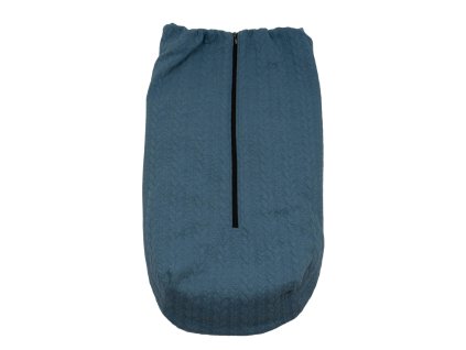 Nepadací deka na zip copánková letní - Blue