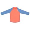 Pop-in póló UV-szűrővel, hosszú ujjú Coral/Cornflower (Méret XL (2-3 év))