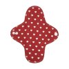 Denní látkové vložky z biobavlny Midi - Red Hearts 2 ks