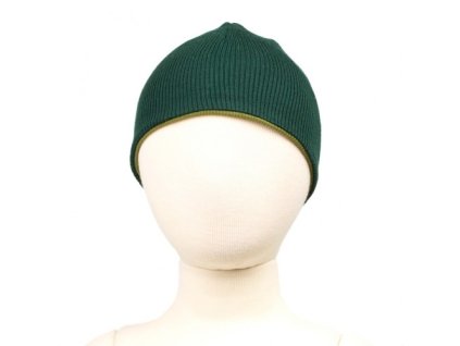 Manymonths oboustran. čepice merino Sequoia Green (zelená))