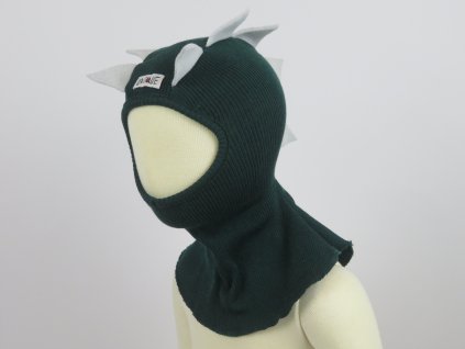 Manymonths sloní čepice merino DINO Sequoia Green