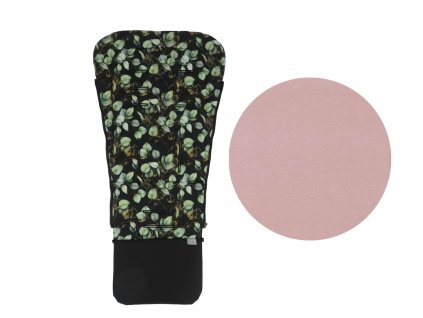 Podložka do kočárku prodloužená z biobavlny - Powder Pink