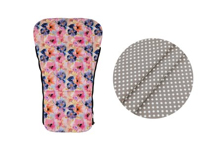 Podložka do kočárku univerzální z biobavlny - Brown Dots