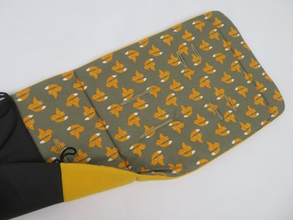 Podložka do kočárku Hauck Runner 2 - Lišky na Khaki