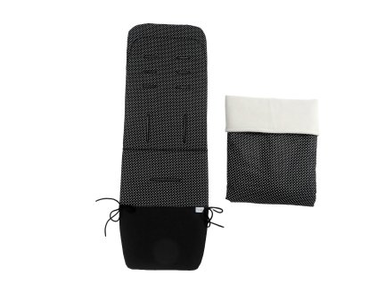 Nepadací deka + podložka pro Thule 2/3 - Black Dots, light grey fleece