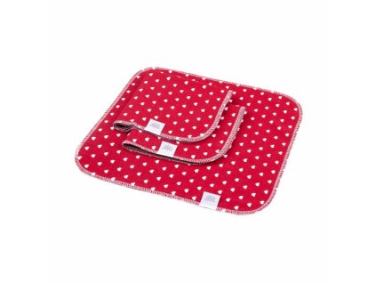 3924 eh kuchynske uterky oboustranne 3ks 30x30cm cervene srdce
