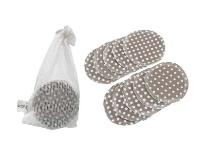 Odličovací tamponky z biobavlny - Brown Dots 10 ks