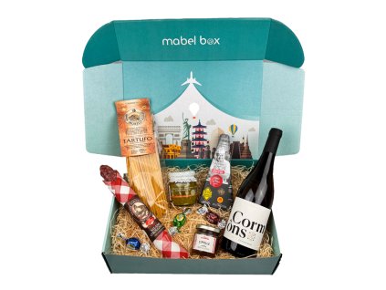 Italský dárkový box s bílým vínem