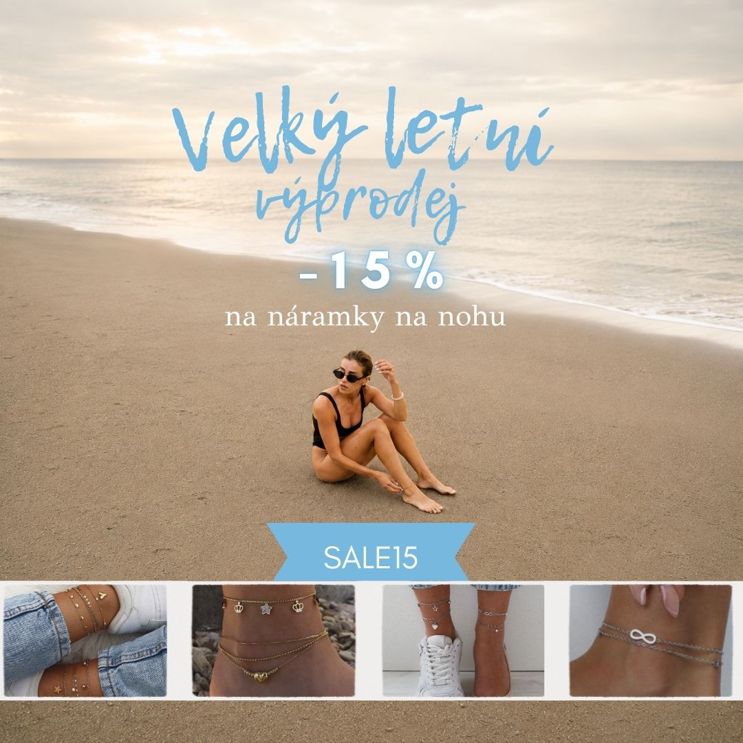 15% náramky na nohu mobil