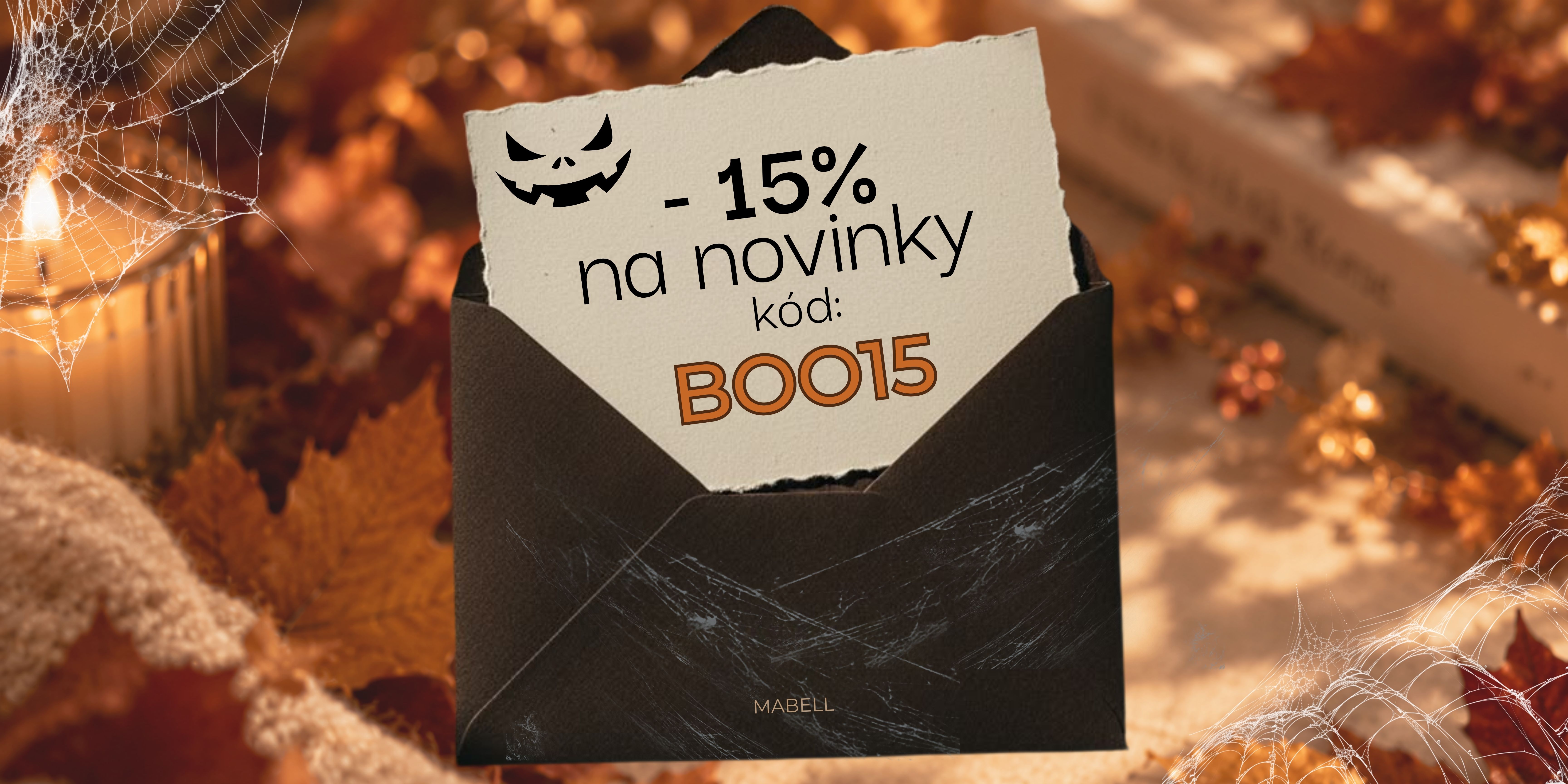 halloween 15% na novinky