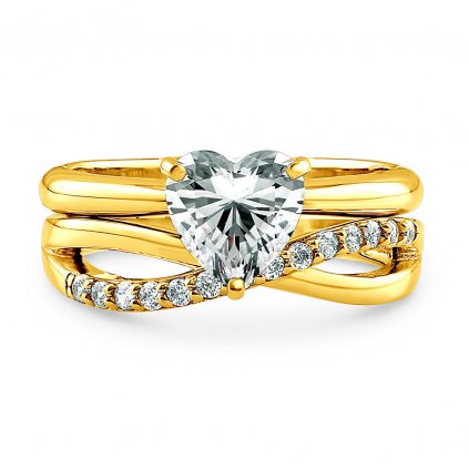 Set dámských stříbrných prstenů CARA  Ag 925