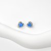Dámské stříbrné náušnice BLUE 3