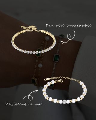 O bijuterie care ține pasul cu tine în fiecare zi. Brățările noastre din oțel inoxidabil sunt rezistente la apă, nu...
