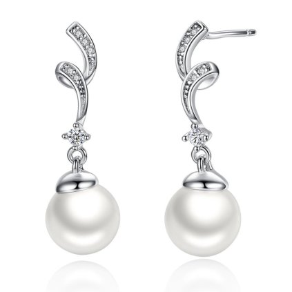 Dámske strieborné náušnice PEARL