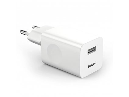Baseus nabíjecí adaptér Quick Charger EU pro napájení USB Quick Charge 3.0 QC 3.0 bílý (CCALL-BX02)