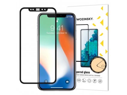 Wozinsky super odolné celopolepené tvrzené sklo přes celou obrazovku s rámečkem, vhodné pro Apple iphone xr / iphone 11 černé