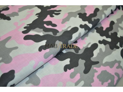 PLÁTNO 100% Ba Army Růžová Kód 1031-8804