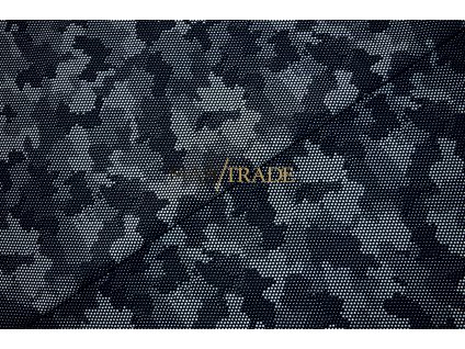 Elastická teplákovina Digi tisk Bílo černé army Kód 4842-1048