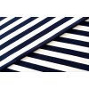 Úplet elastický jednolíc Pruhy 1,9 cm - Modro/bílá Kód 2912-0303