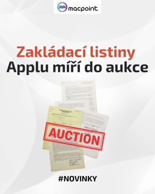 Zakládací listiny Applu míří do aukce 🍏👨‍⚖️ Dokument, který 1. dubna 1976 založil Apple Computer Company se po dekádách...