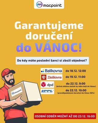 Garantujeme doručení do VÁNOC! Objednávat zboží můžete až do 22.12., ALE doporučujeme objednat pokud možno, co nejdříve. 🎁...