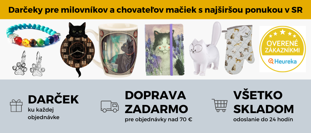 Mačacia mama je e-shop s najširším výberom darčekov, darčekov, predmetov, nápadov a pomôcok s mačkami, mačkami a mačacími motívmi. Nájdete tu tovar svetových značiek, ako sú Simon's Cat, Hello Kitty, Pusheen, Le Chat noir, Lisa Parker, Alex Clark, Rosina