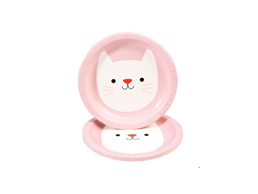 cookie papierové taniere mačka s mačkou mačacie