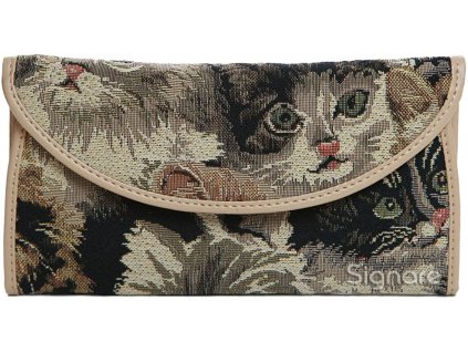 peňaženka gobelín mačka s mačkou mačacie s mačiatkami