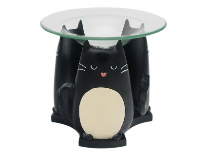 aromalampa aromaterapia olejová lampa mačka s mačkou mačacie s mačkami tri čierne mačky 2