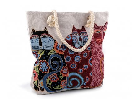 taška kabelka cez rameno mačka s mačkou mačacie s mačkami vyšívaná etno