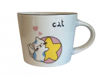 hrnček mačka s mačkou mačacie kreslený keramika 2