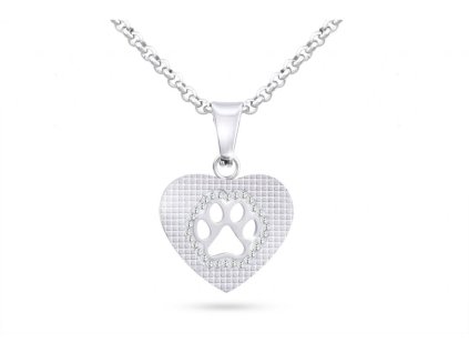 náhrdelník mačka s mačkou mačacie s mačkami srdce srdiečko zirkónmi chirurgická oceľ 2