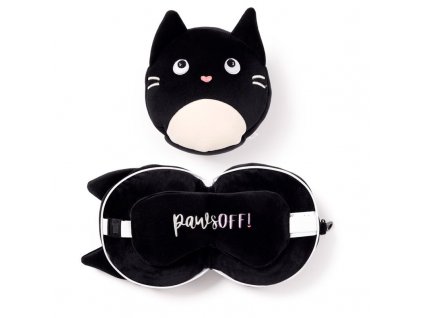 cestovná vankúš maska ​​na oči mačka s mačkou mačacia s mačkami