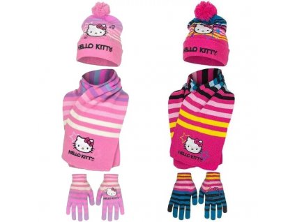 sada set šál čiapka čiapka rukavice mačka s mačkou mačacie s mačkami hello kitty