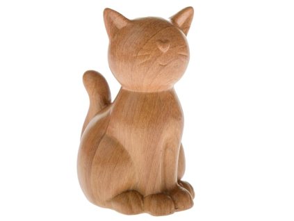 mačka s mačkou mačacie s mačkami socha dekorácie drevo lak