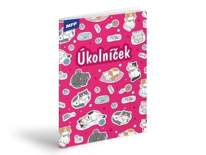 úlohníček mačka s mačkou mačacie s mačkami notes diár zošit