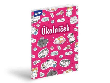 úlohníček mačka s mačkou mačacie s mačkami notes diár zošit