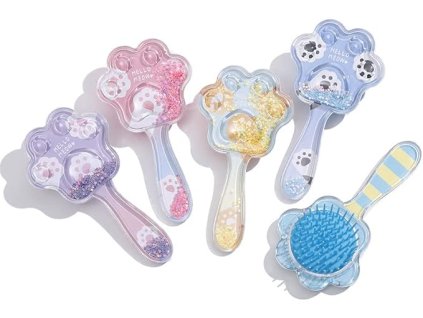 kefa hrebeň na vlasy mačka s mačkou mačacie s mačkami trblietka labka packa farebné