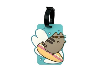 visačka menovka ceduľka na batožinu kufor batoh mačka s mačkou mačacie s mačkami pusheen the cat